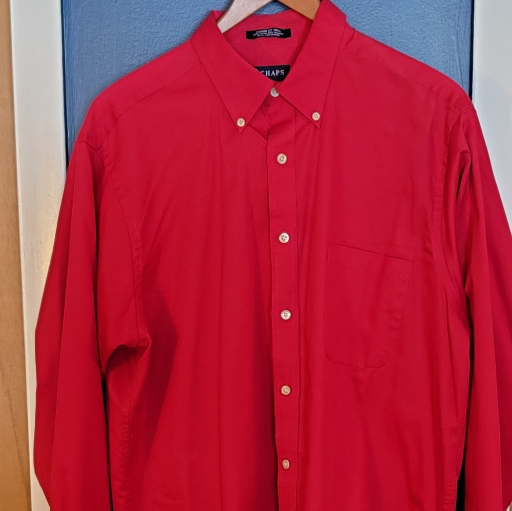 Chaps classic fit cotton twill wrinkle free